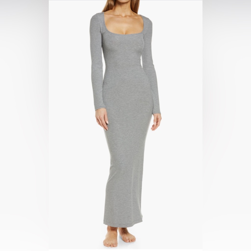 SKIMS Grey Maxi Dress